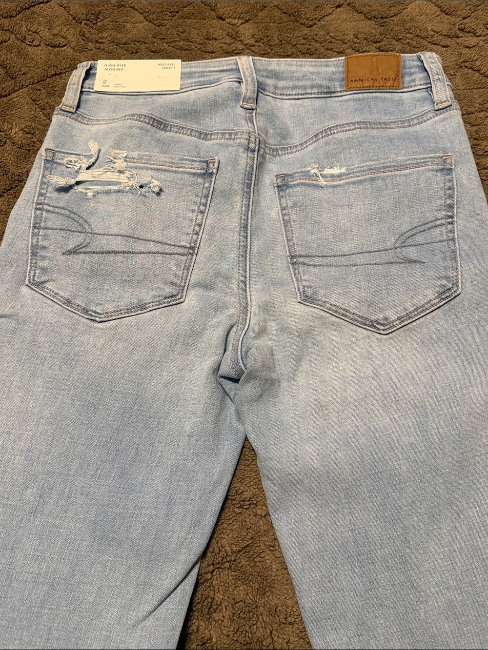 American Eagle Outfitters Light Blue Cropped Skinny Jeans - Picture 5 of 9